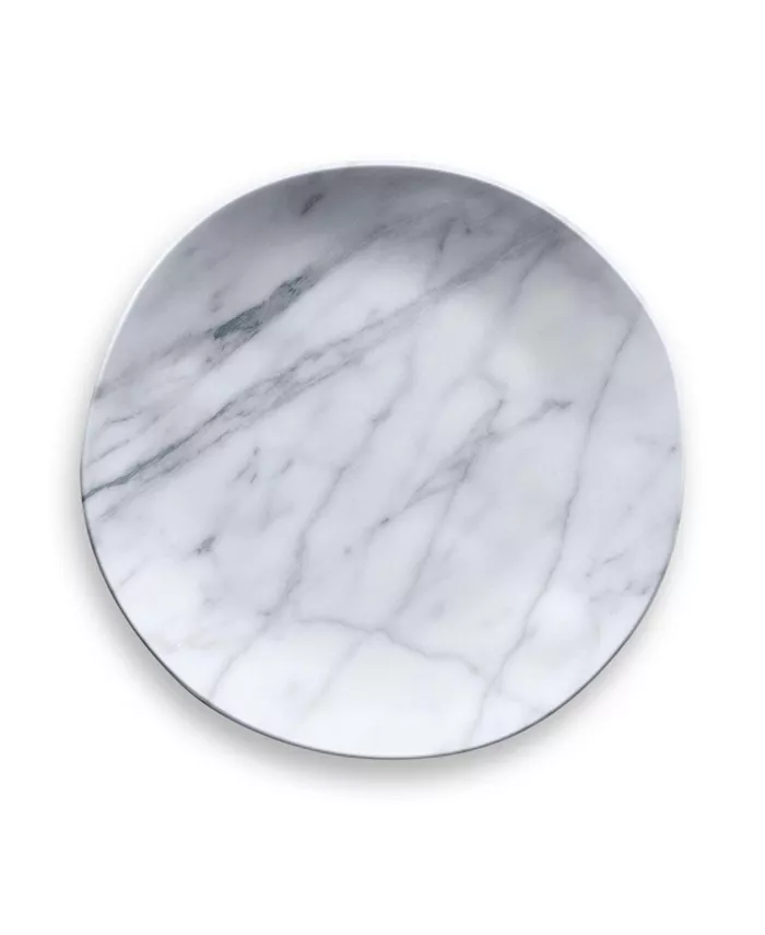 TarHong Carrara Marble Dinner Plate， 10.5