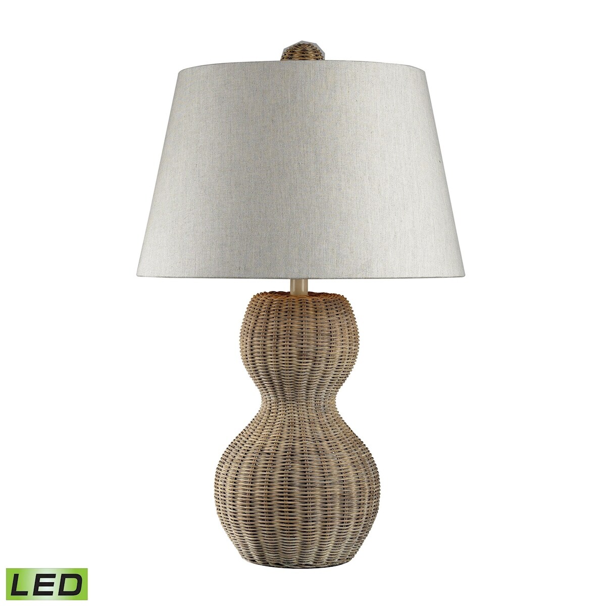 Sycamore Hill Table Lamp in Rattan with Natural Linen Shade - LED - Mycitystee