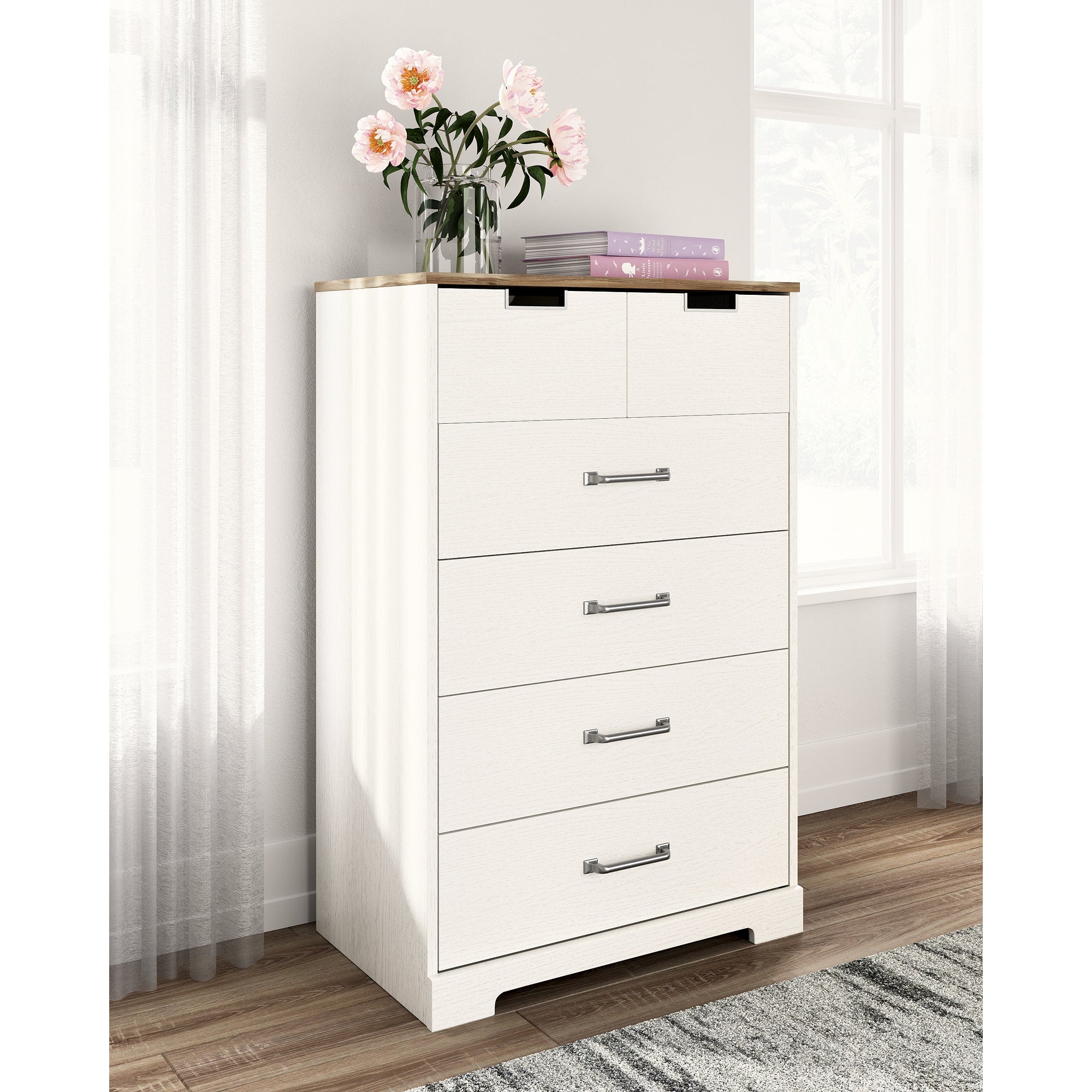 Signature Design by Ashley Vaibryn Whitewashed and Brown Woodgrain Dresser - - 34079772 - Mycitystee