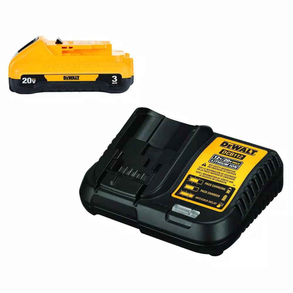 DEWALT 20-Volt MAX Compact Lithium-Ion 3.0Ah Battery Pack with 12-Volt to 20-Volt MAX Charger and#8211; XDC Depot - Mycitystee