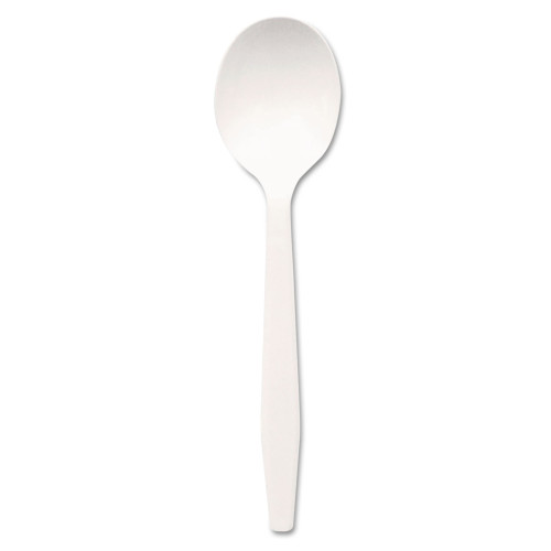 Dixie Plastic Cutlery， Mediumweight Soup Spoons， White， 1，000/Carton (PSM21) - Mycitystee