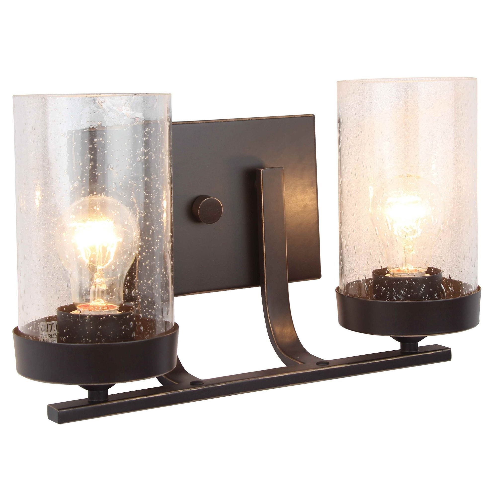 2 Light Vanity Lighting in Imperial Dark Brown - 5.5L x 13W x 8.25H in. - Mycitystee