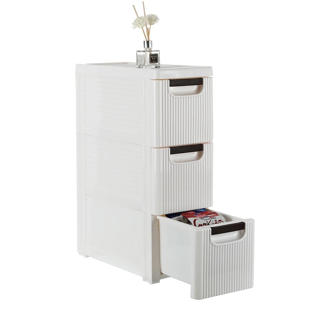 3 Drawer Medium Tower，Rolling Cart Organizer，White - - 33169090 - Mycitystee