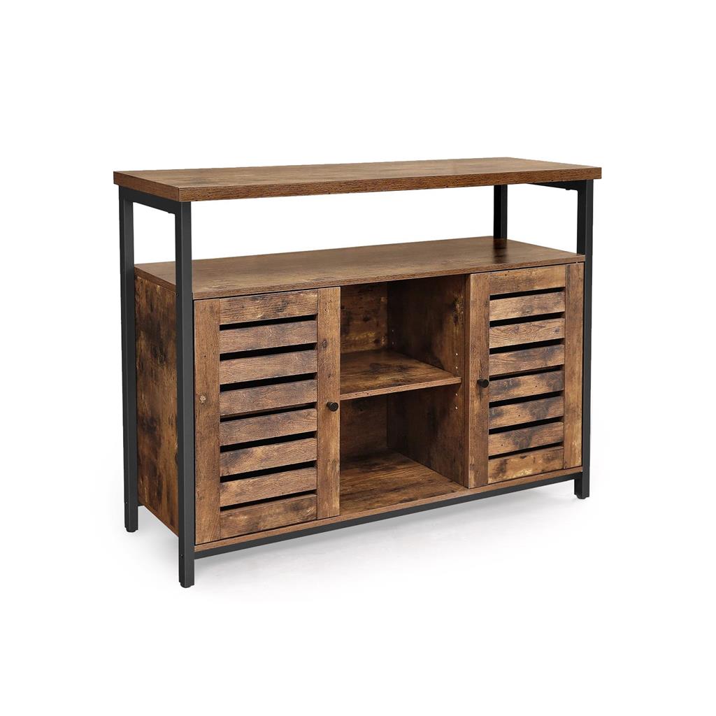 VASAGLE Industrial Brown Free Standing Storage Cabinet - Mycitystee