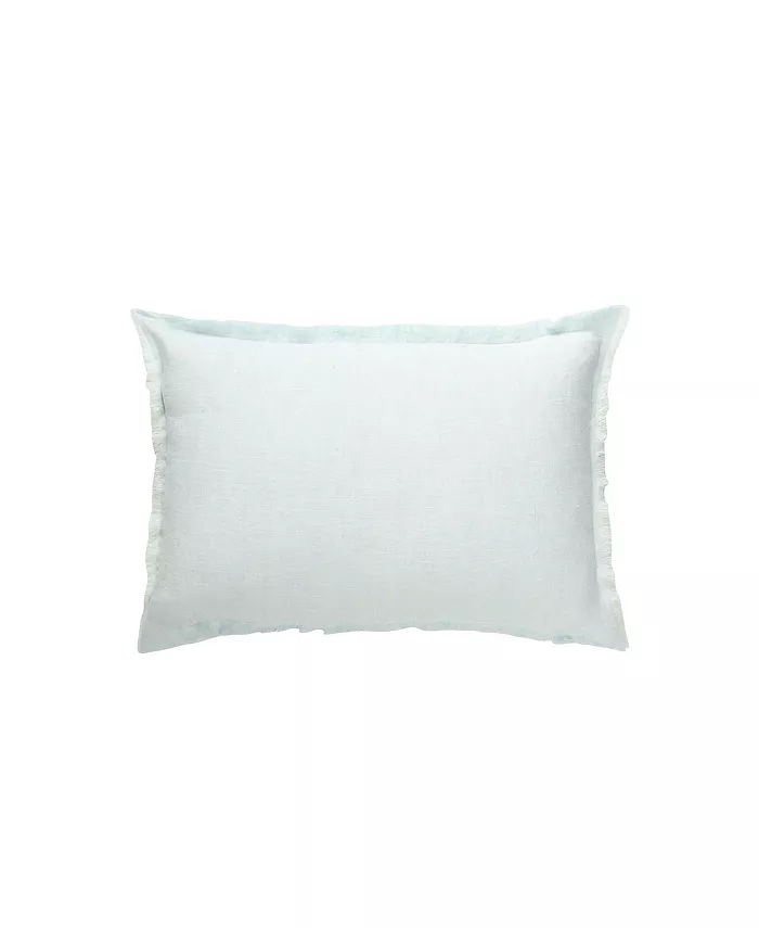Anaya Home Light Aqua Linen  Down Lumbar Pillow - Mycitystee