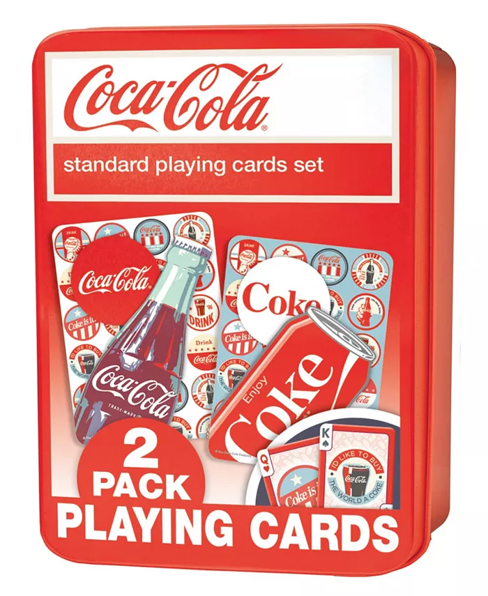 MasterPieces Puzzles Officially Licensed Coca Cola 2 Pack Playing Cards - 54 Card Deck - Mycitystee