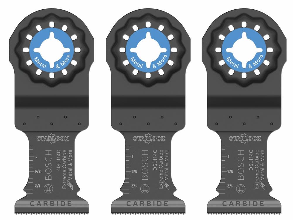 Bosch 1-1/4 In. Starlock Oscillating Multi Tool Carbide Plunge Cut Blade 3 Pk. OSL114C-3 from Bosch - Mycitystee