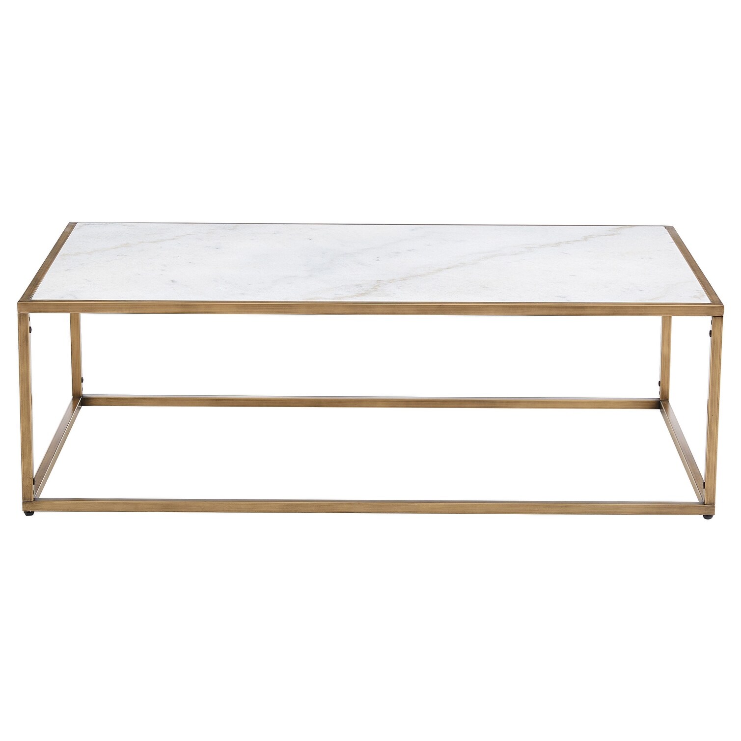 SAFAVIEH Couture Brynna Rectangle Marble Coffee Table - 48 IN W x 28 IN D x 15 IN H - Mycitystee