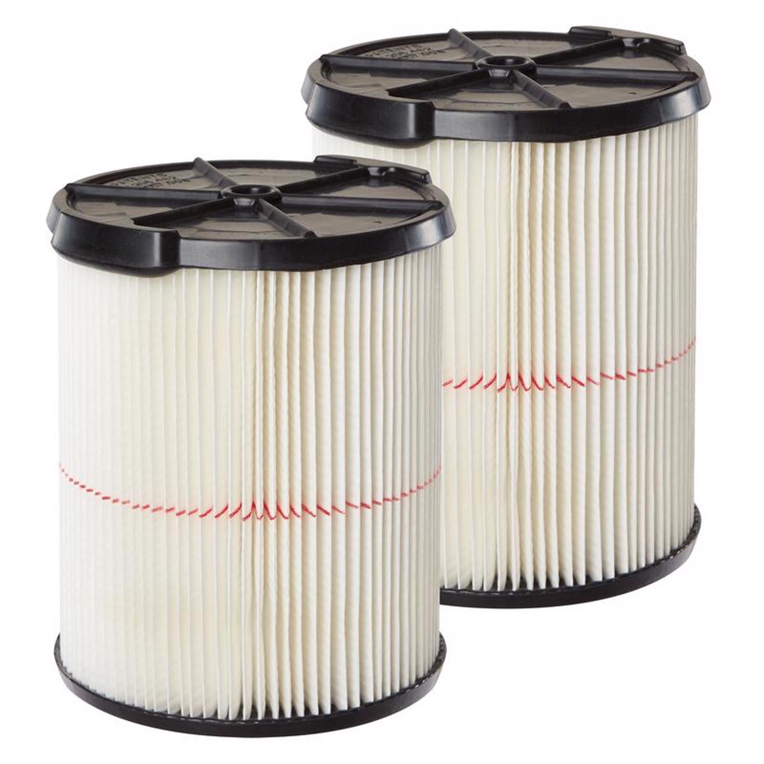 Craftsman 6.75 in. D General Purpose Wet/Dry Vac Cartridge Filter 5-20 gal 2 pc - Mycitystee