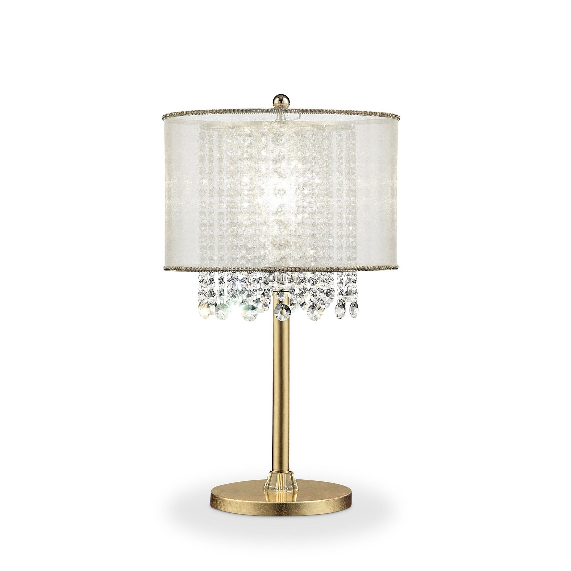 Ore International Bhavya Collection Traditional Crystal Table Lamp - Mycitystee