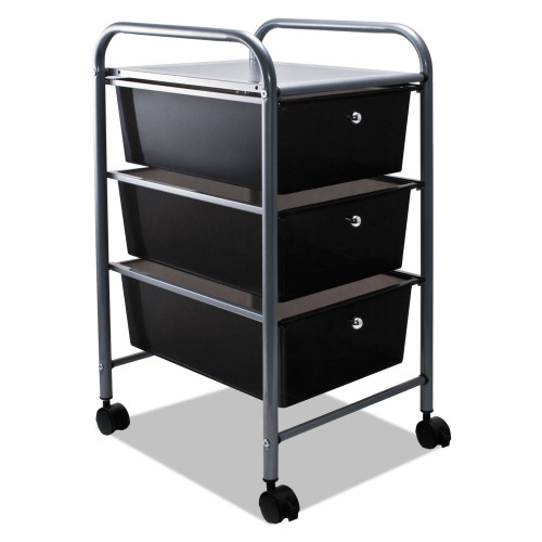 Advantus Portable Drawer Organizer， 13w x 15.38d x 25.88h， Smoke/Matte Gray (34006) - Mycitystee