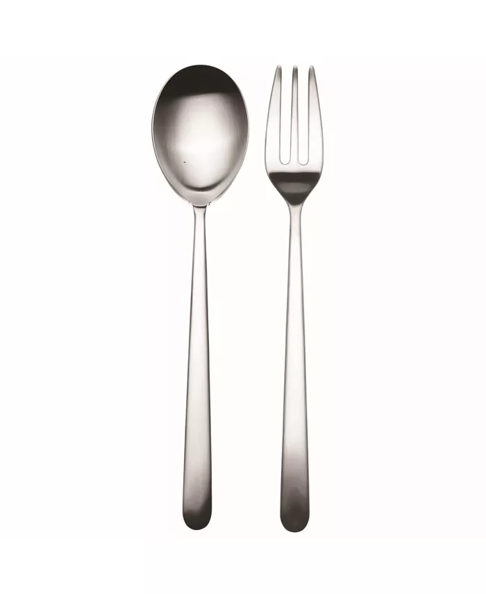 Mepra Serving Fork and Spoon Linea Cutlery， Set of 2 - Mycitystee