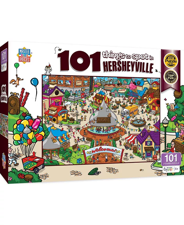MasterPieces Puzzles 101 Things to Spot - in Hersheyville 100 Piece Kids Puzzle - Mycitystee