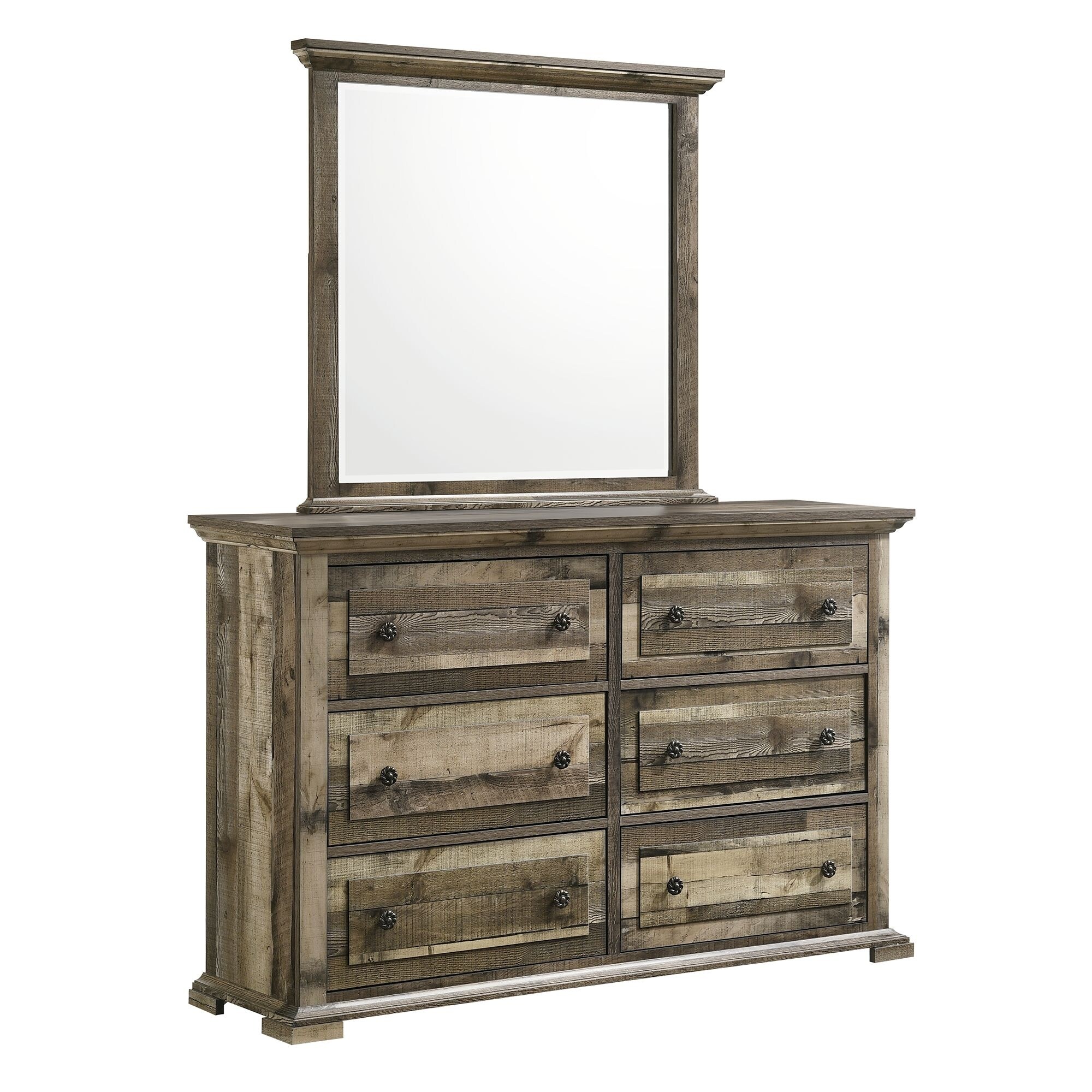 Picket House Furnishings Shayne 6-Drawer Dresser and Mirror Set in Drift - - 31574933 - Mycitystee