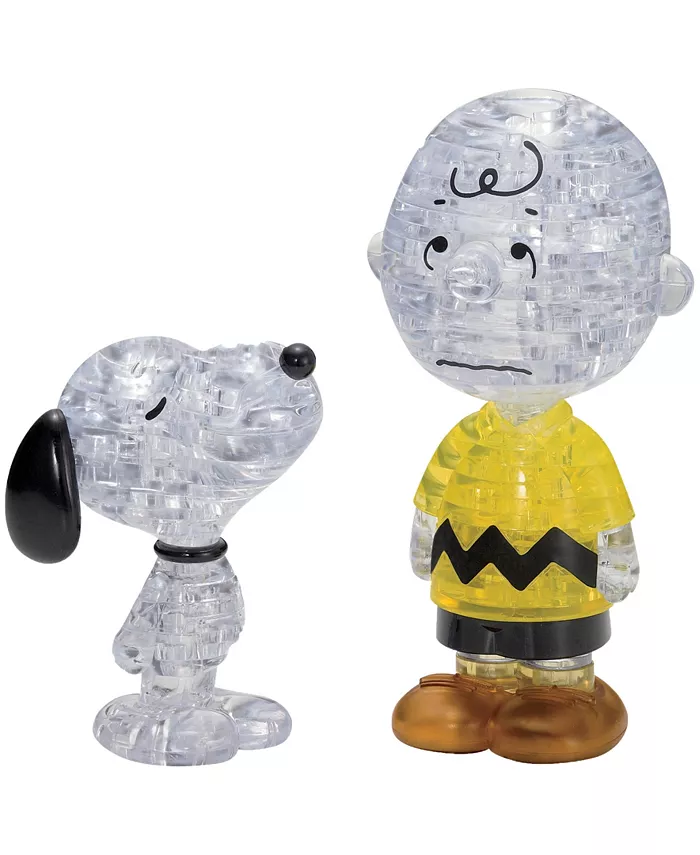 BePuzzled 3D Crystal Peanuts Snoopy Charlie Brown Puzzle Set， 77 Pieces - Mycitystee
