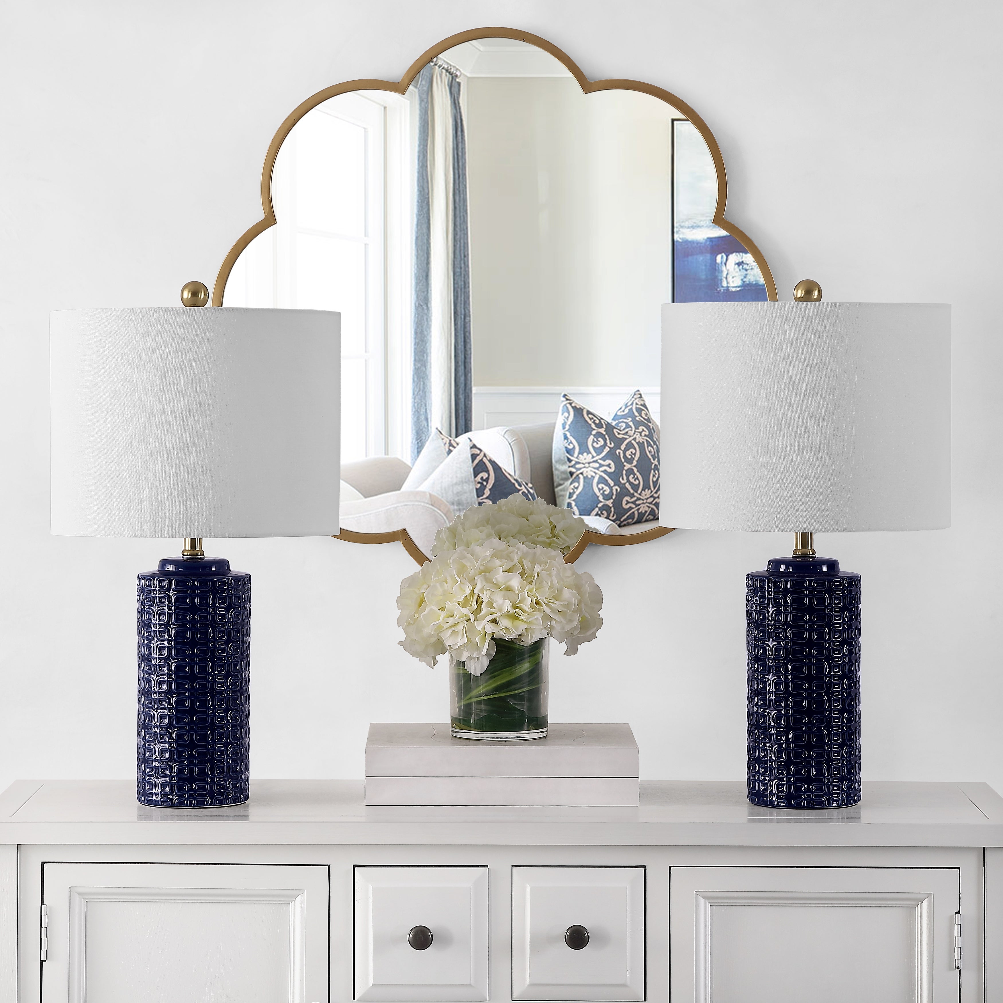 SAFAVIEH Lighting 24-inch Artef Ceramic Table Lamp (Set of 2) - 13