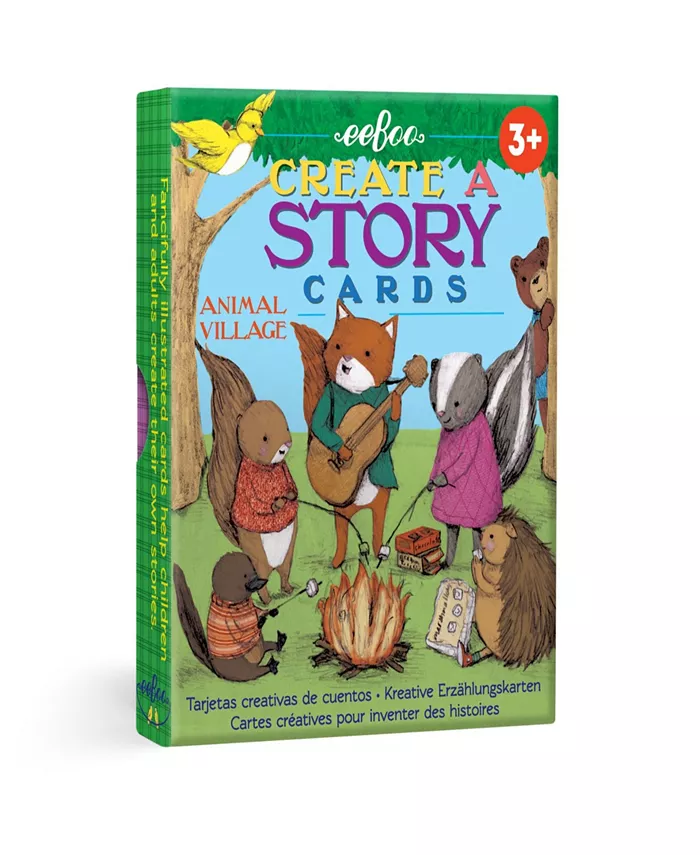 Eeboo Animal Village Create a Story Pre-Literacy Cards Set， 36 Cards - Mycitystee