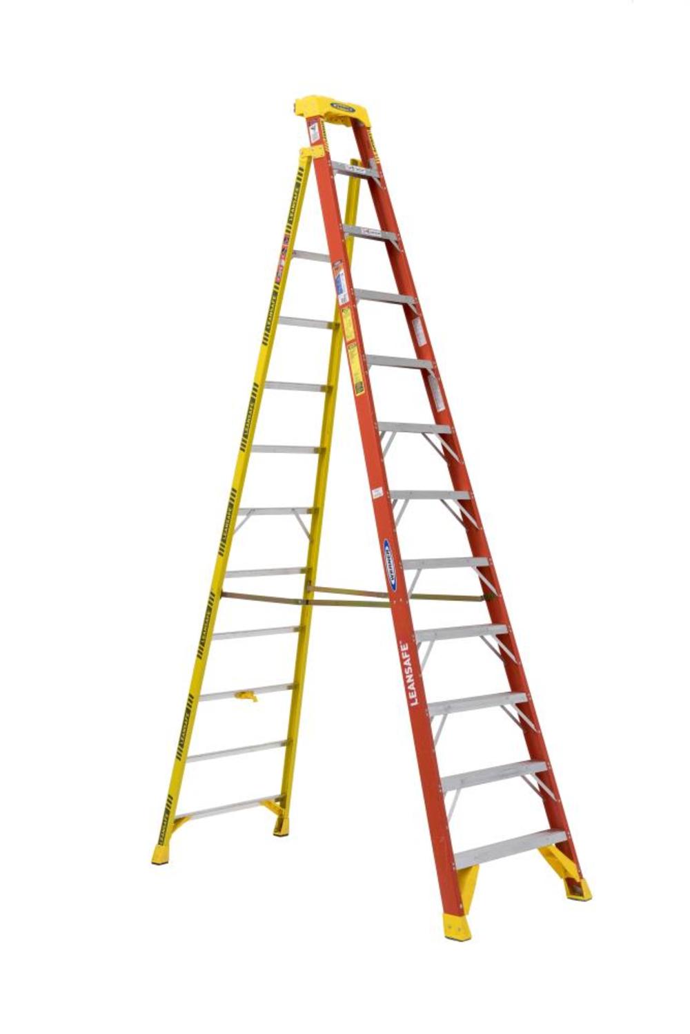 12Ft LEANSAFE Type IA Fiberglass Leaning Ladder - Mycitystee
