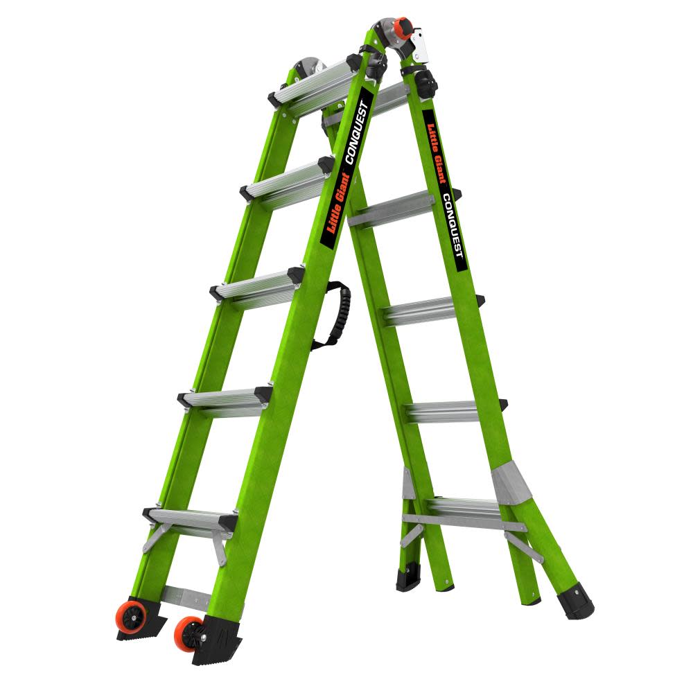 Conquest 2.0 Model 22 Articulated Ladder Type 1A 300lb Fiberglass - Mycitystee