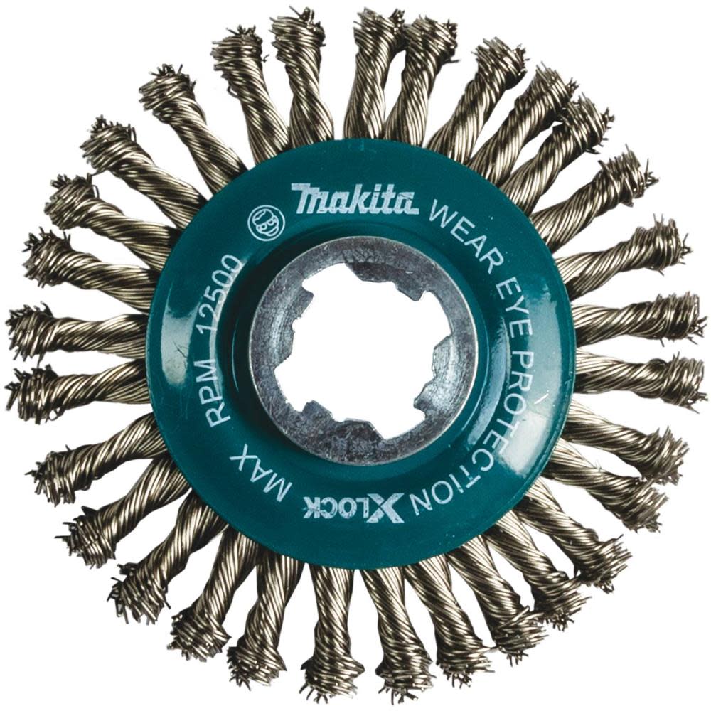 Makita X-LOCK 4-1/2 Stainless Steel Stringer Bead Twist Wire Wheel - Mycitystee