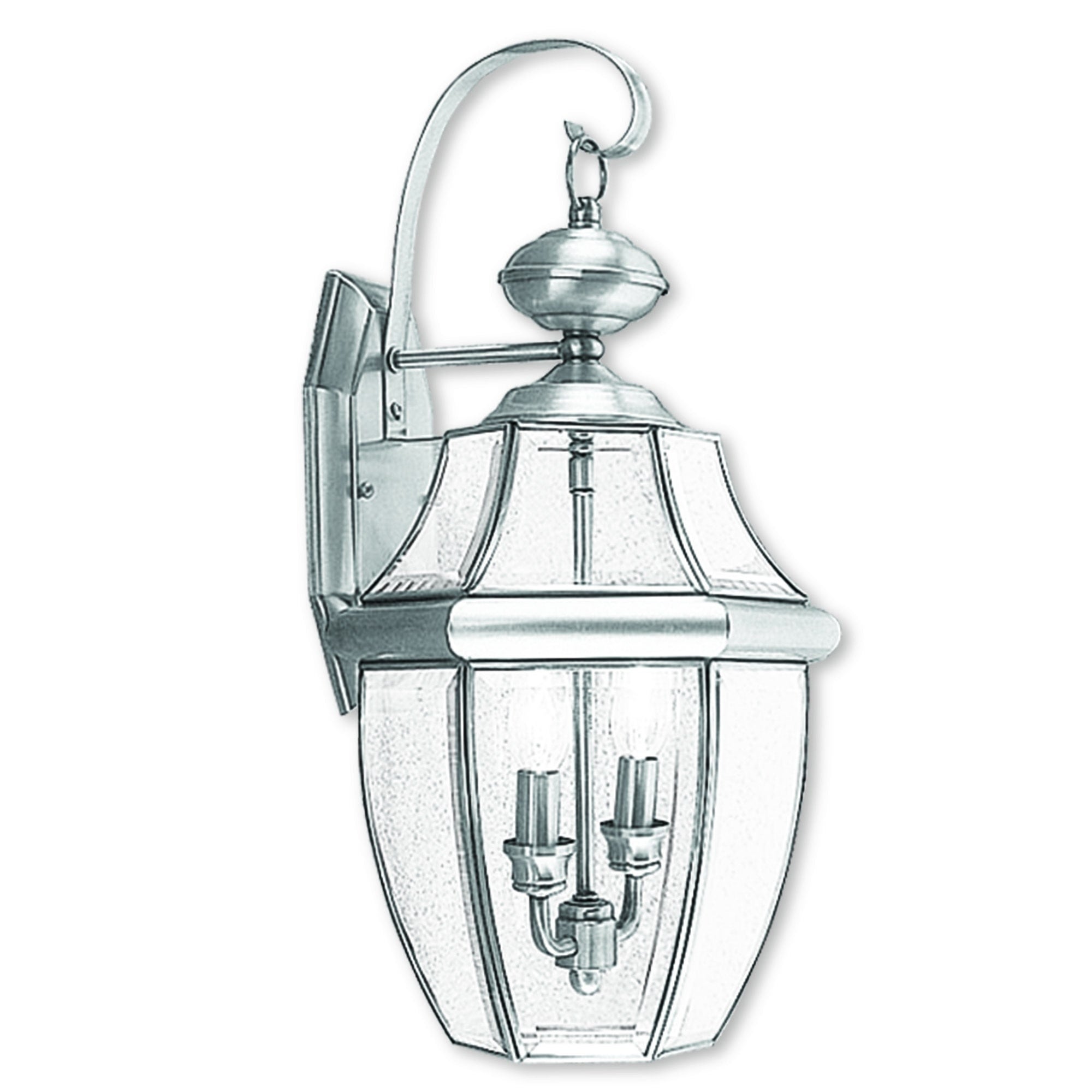 Livex Lighting Monterey 2-light Brushed Nickel Outdoor Wall Lantern - Mycitystee