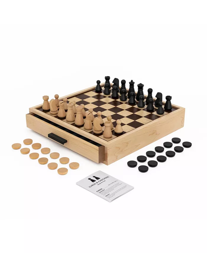 WS Game Company Chess and Checkers Luxe Maple Edition - Mycitystee