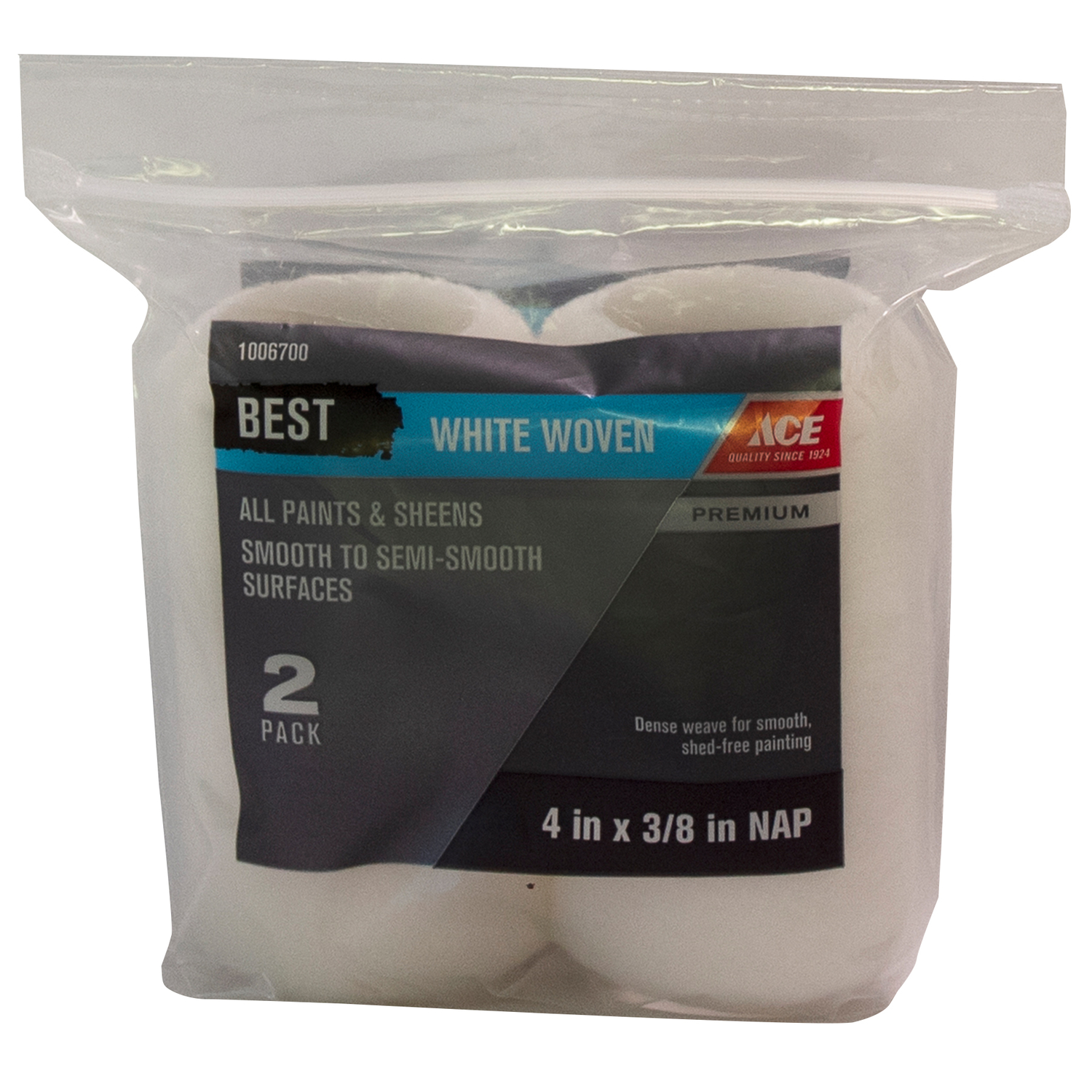 Ace Best Woven 4 in. W X 3/8 in. Trim Paint Roller Cover 2 pk - Mycitystee