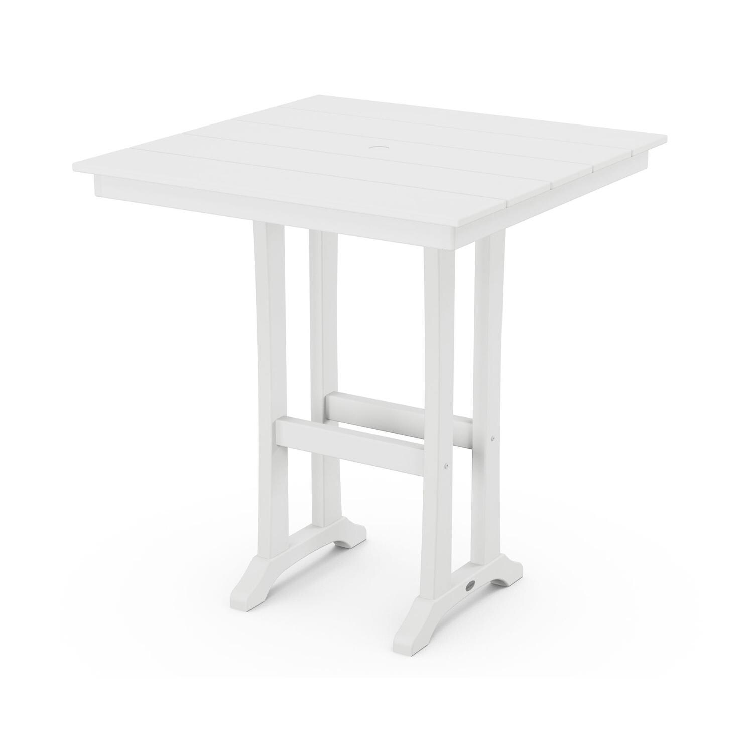 POLYWOOD 37-Inch Farmhouse Trestle Bar Table - Mycitystee