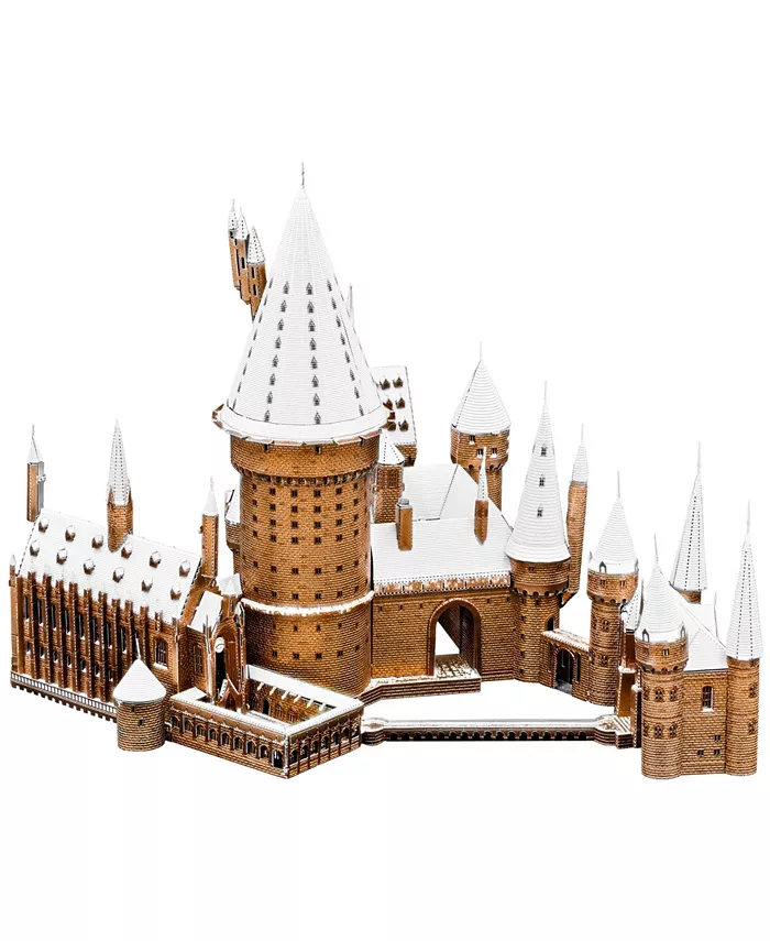Fascinations Metal Earth Premium Series Iconx 3D Metal Model Kit - Harry Potter Hogwarts In Snow， 4 Piece - Mycitystee