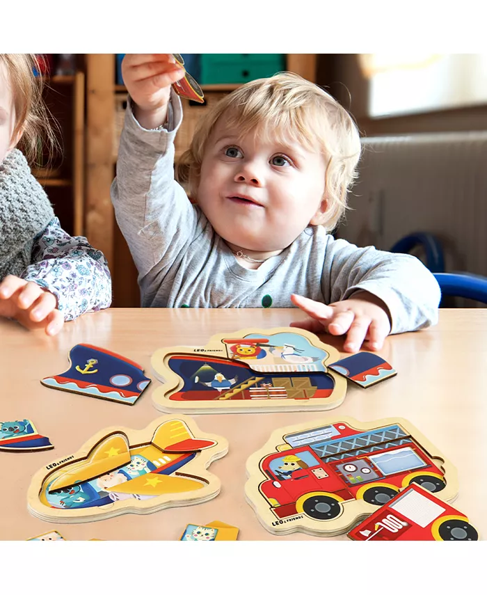Leo Friends Vehicle Puzzle set - Mycitystee