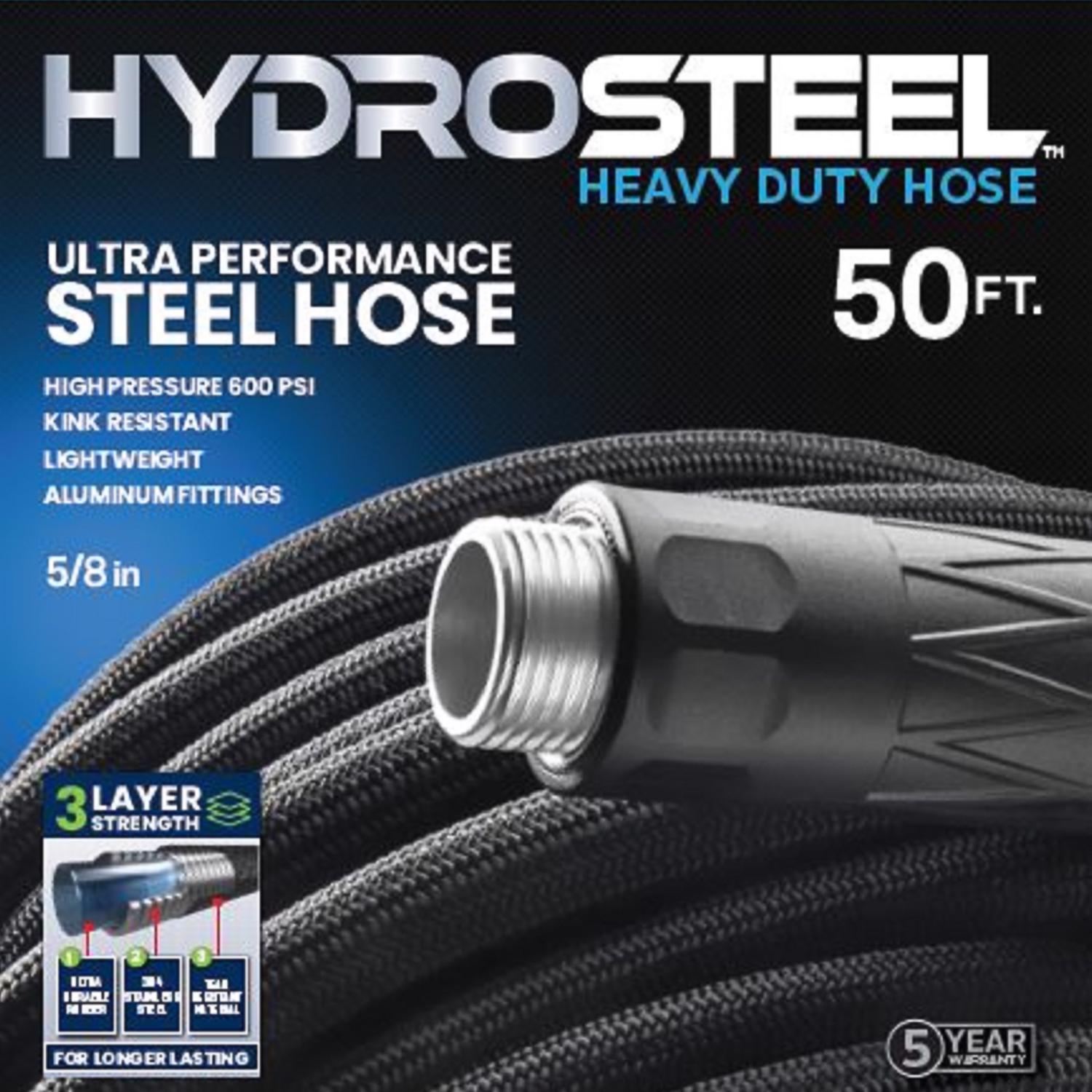 Hydrosteel 5/8 in. D X 50 ft. L Heavy Duty Garden Hose - Mycitystee