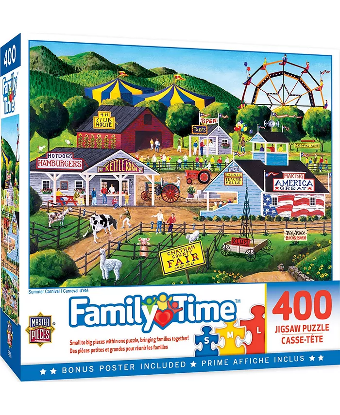 MasterPieces Puzzles Family Time - Summer Carnival 400 Piece Adult Jigsaw Puzzle - Mycitystee