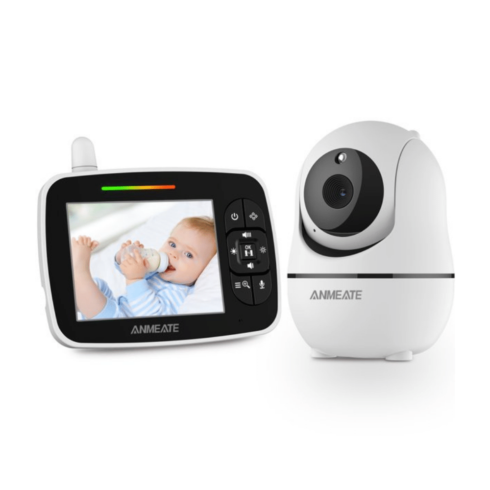Anmeate 3.5” Large Display Video Baby Monitor With Remote Pan-Tilt-Zoom Camera - Mycitystee