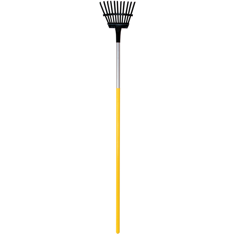 True Temper 55.32 in. 11 Tine Steel Shrub Rake Steel Handle - Mycitystee
