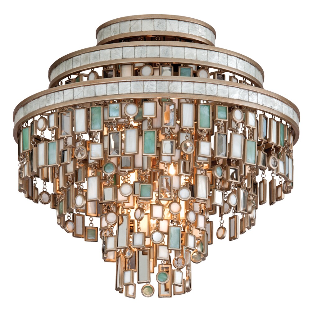 Dolcetti 3-light Dolcetti Silver Semi-Flush Mount - Mycitystee