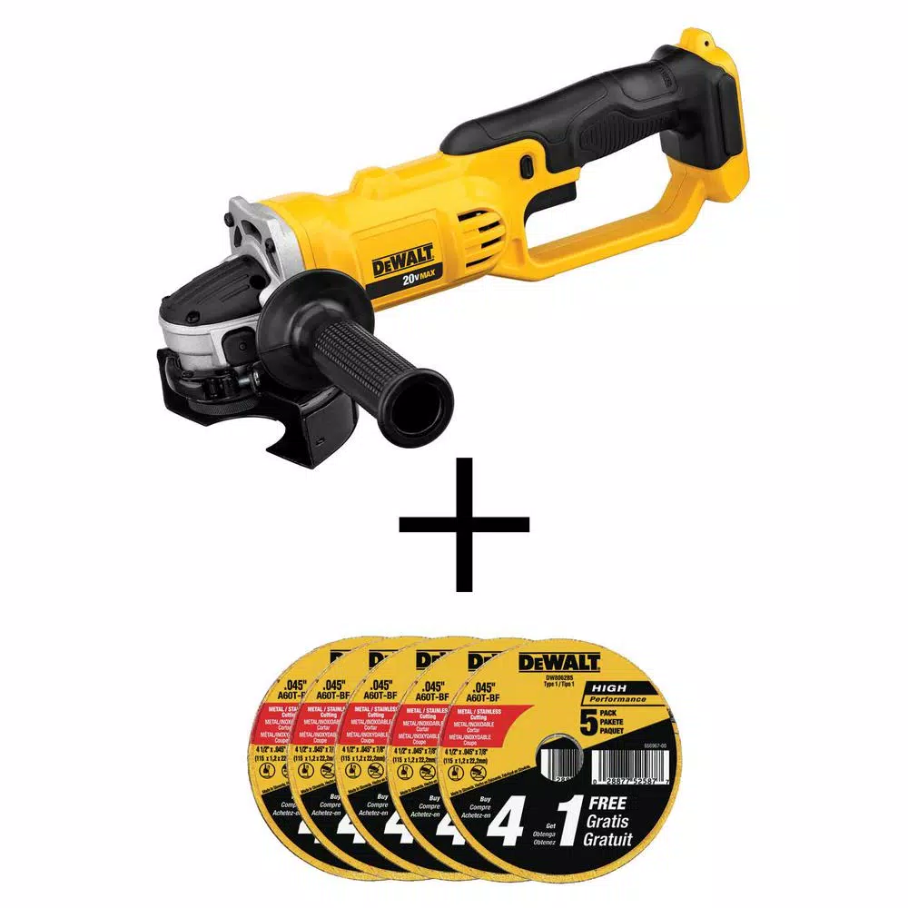 DEWALT 20-Volt MAX Cordless 4-1/2 in. to 5 in. Grinder with (25) Metal and Stainless Cutting Wheels and#8211; XDC Depot - Mycitystee