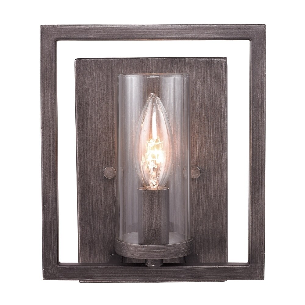 Golden Lighting Gunmetal Bronze Steel Marco Wall Sconce - Mycitystee