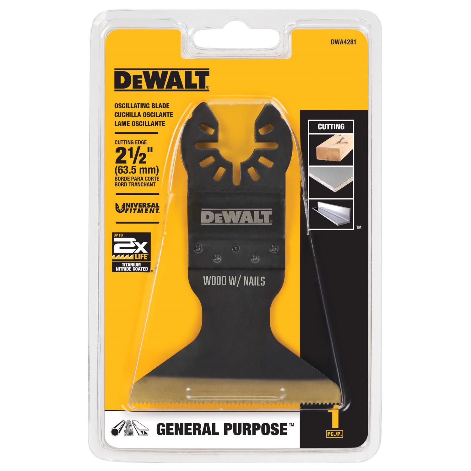 DeWalt 1-3/4 in. L Bi-Metal Open-Back Oscillating Blade General Purpose Cuts 1 pk - Mycitystee