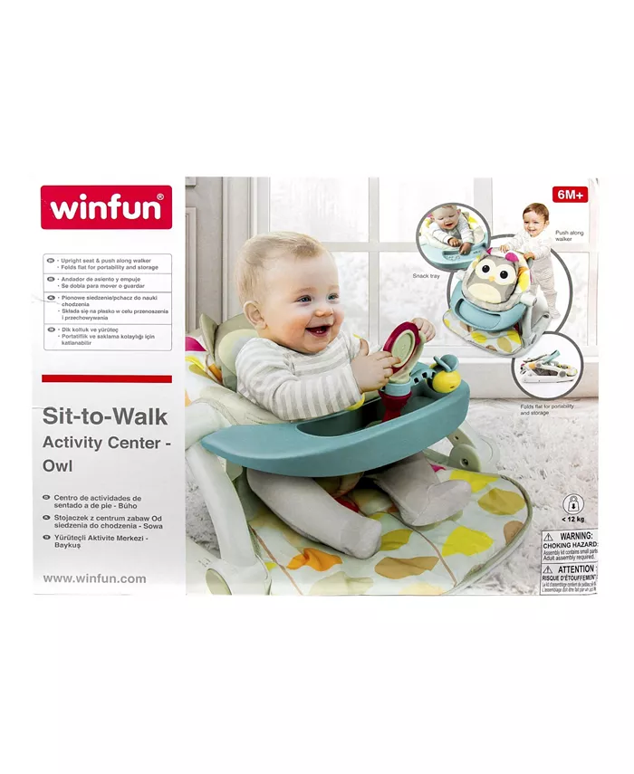 Winfun Sit To Walk Activity Center - Owl - Learning Interactive Toy - Mycitystee
