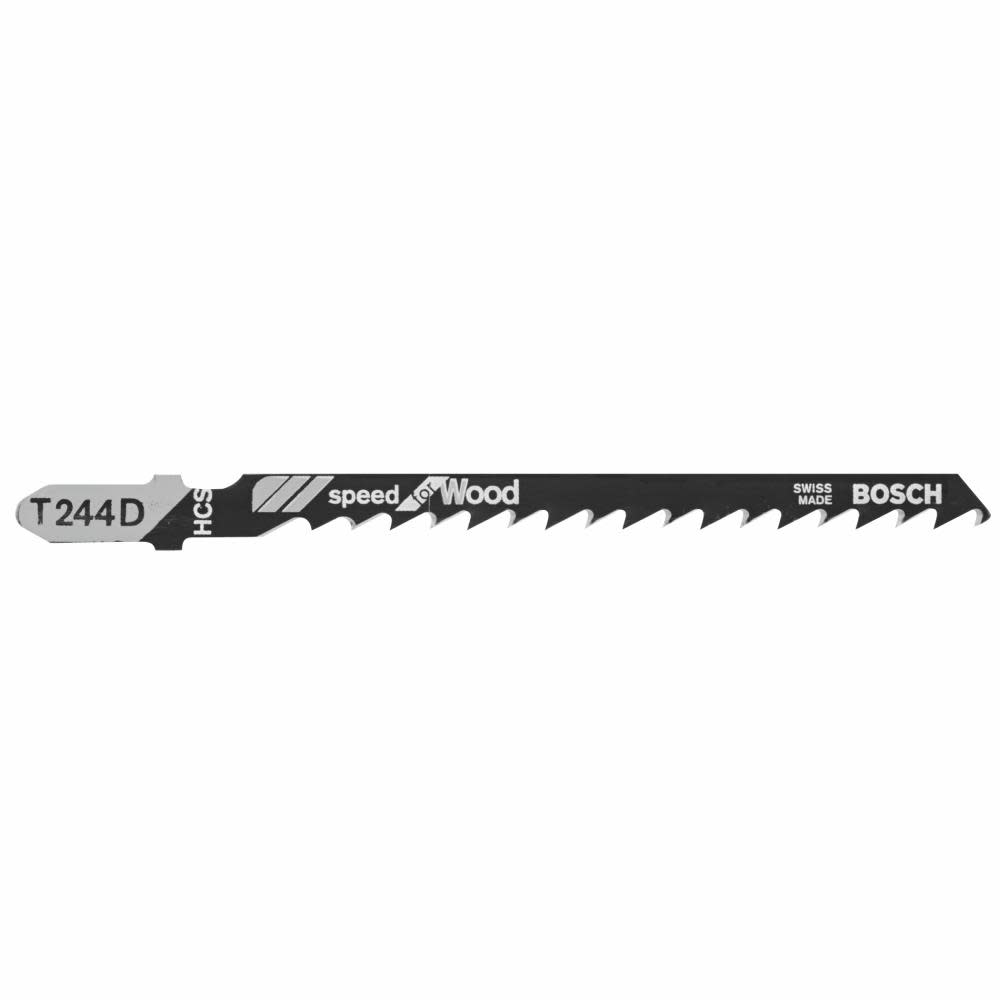 Bosch 4 In. 6 TPI Speed for Wood T-Shank Jig Saw Blades - 5 pc. T244D from Bosch - Mycitystee