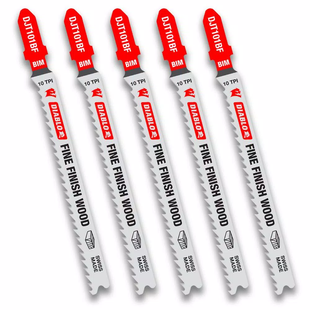 DIABLO 4 in. x 10 TPI Fine Finish Bi-Metal Jigsaw Blade (5-Pack) and#8211; XDC Depot - Mycitystee