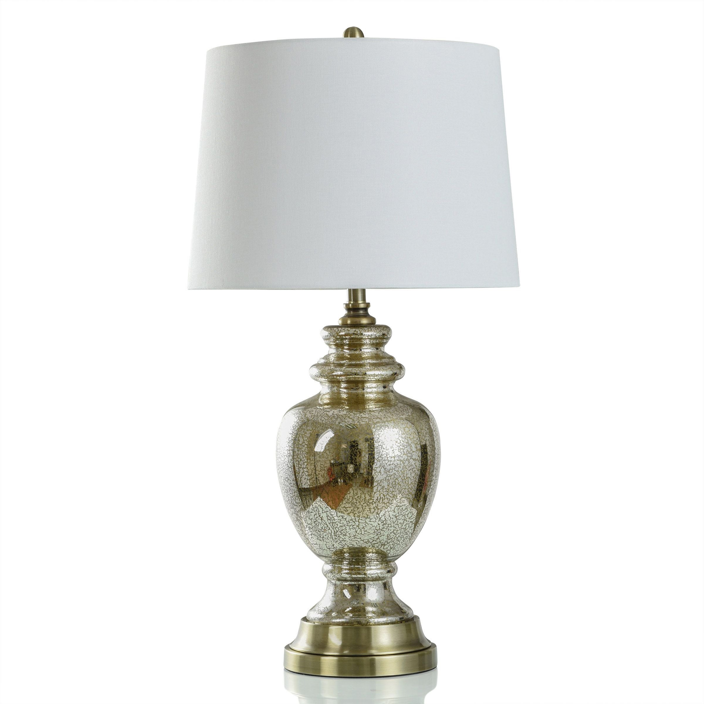 Gold Mercury Table Lamp - Antiqued Gold Mercury Glass - Mycitystee