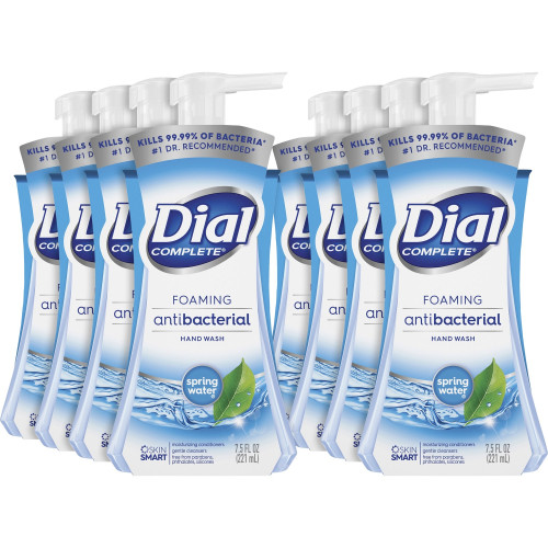 Dial Antibacterial Foaming Hand Wash， Spring Water， 7.5 oz， 8/Carton (05401CT) - Mycitystee