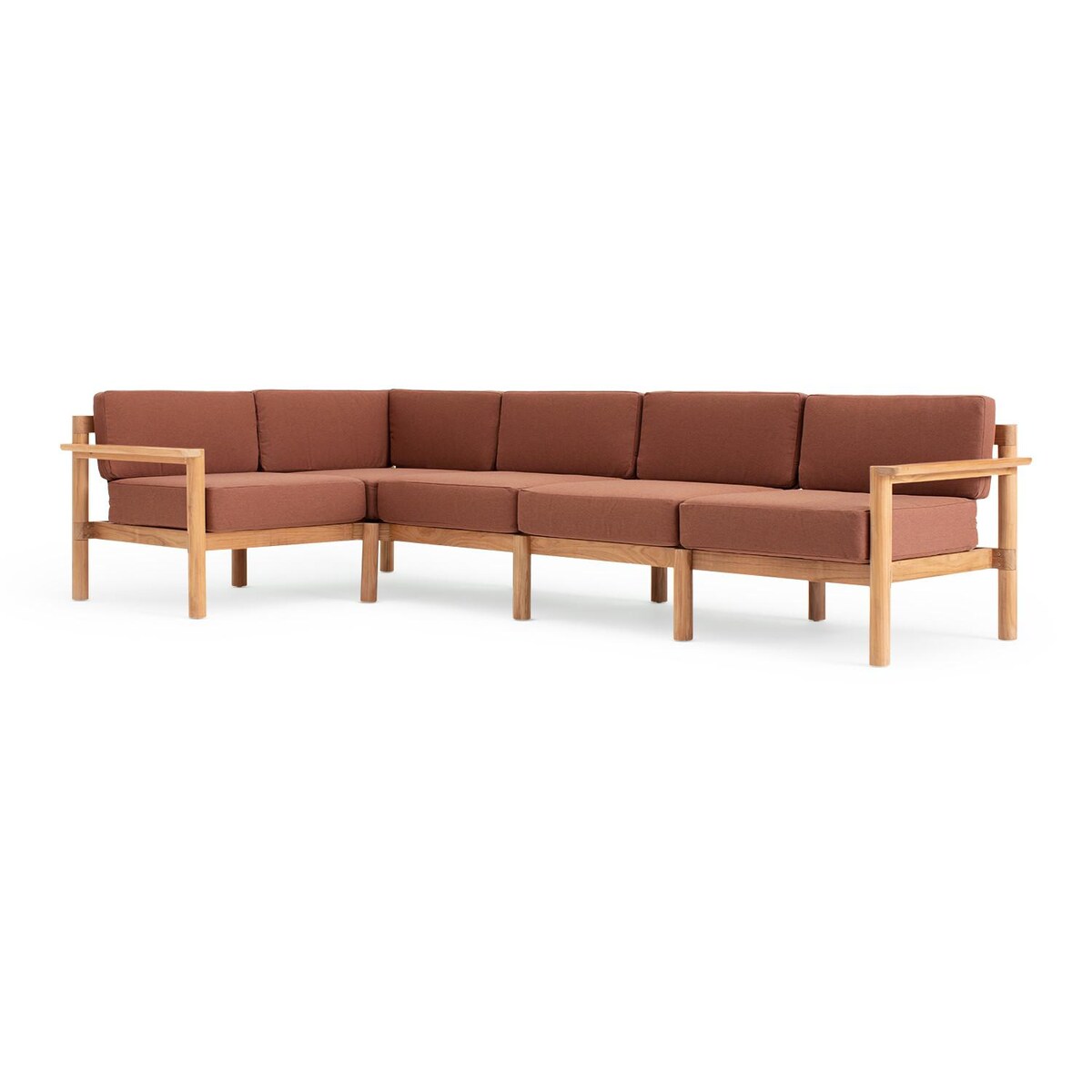 Neighbor 5 Piece Sectional W/ Teak Arms - Mycitystee