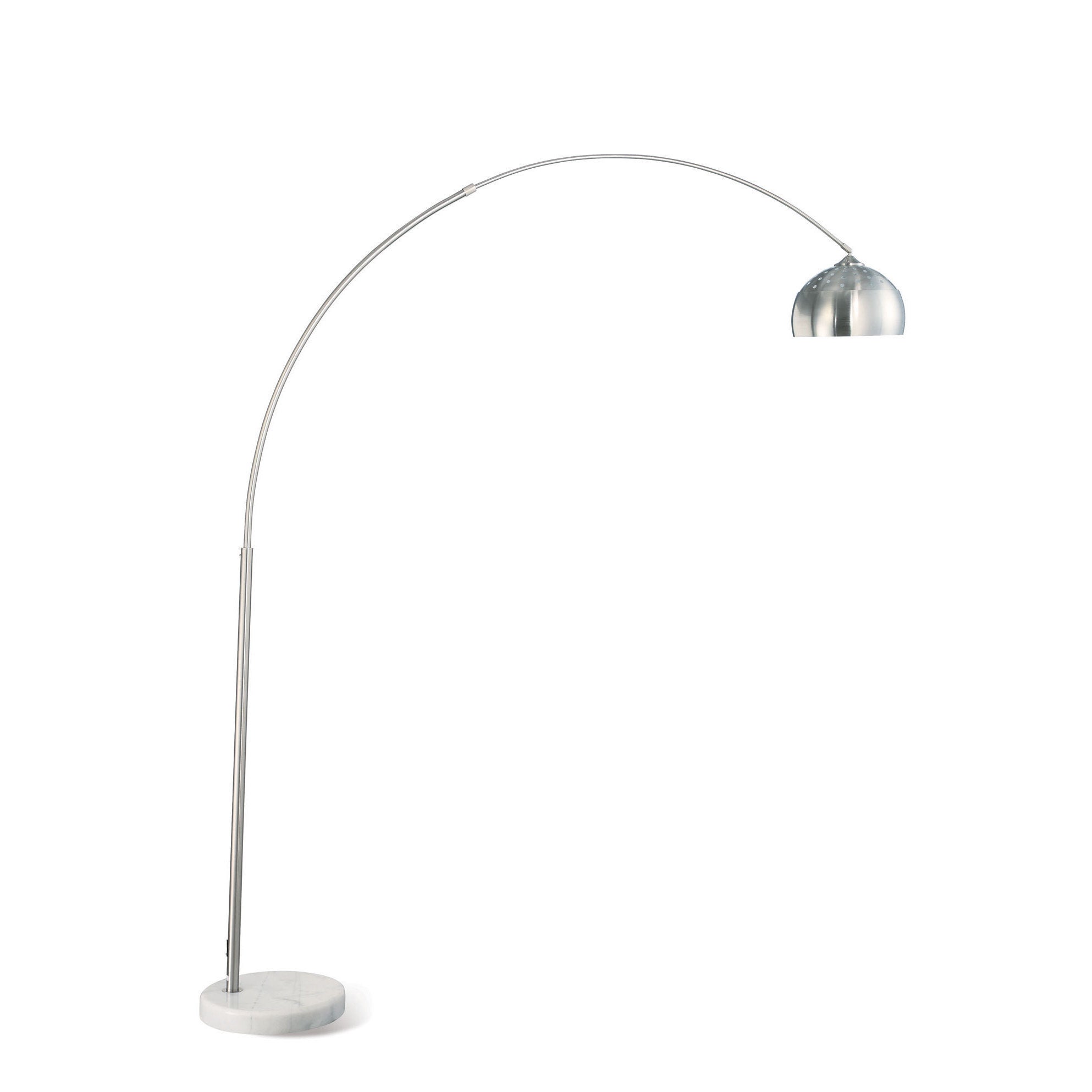 Coaster Furniture Krester Brushed Steel and Chrome Arched Floor Lamp - Mycitystee