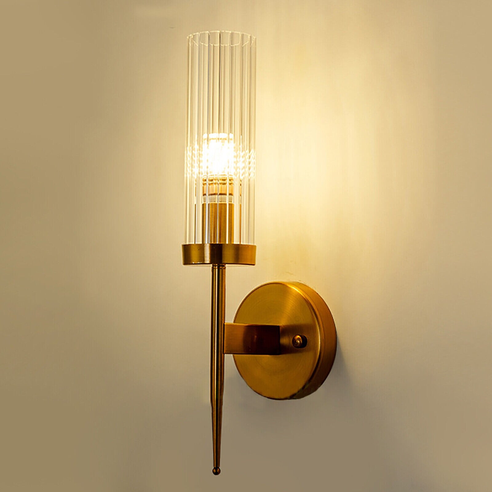 Modern Gold Wall Lamp Glass Wall Sconce - 4.72