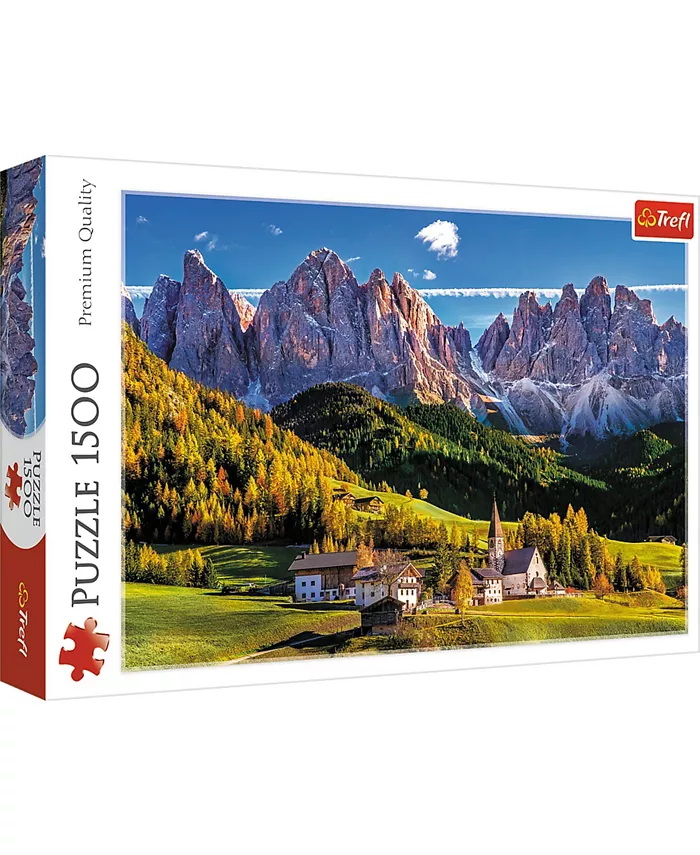 Trefl Jigsaw Puzzle Val di Funes Valley of Dolomites Italy， 1500 Pieces - Mycitystee