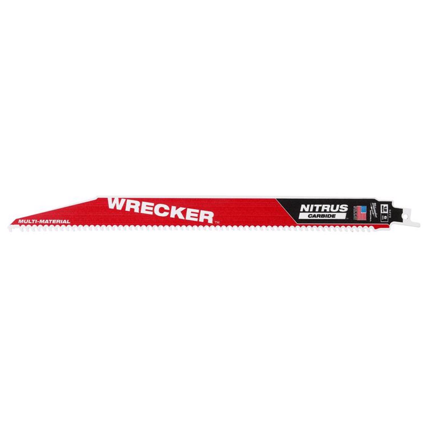 Milwaukee Wrecker 12 in. Nitrus Carbide Reciprocating Saw Blade 6 TPI 1 pk - Mycitystee