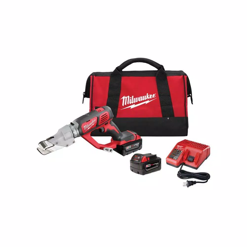 Milwaukee M18 18-Volt Lithium-Ion Cordless 18-Gauge Single Cut Metal Shear Kit W/(2) 3.0Ah Batteries， Charger， Tool Bag and#8211; XDC Depot - Mycitystee