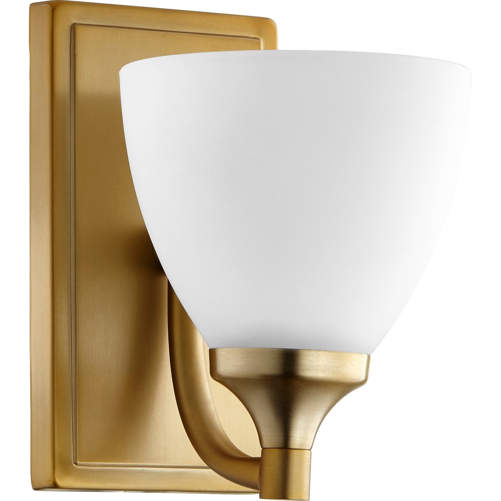 Enclave Aged Brass and Satin Opal 1-light Wall Light - Mycitystee